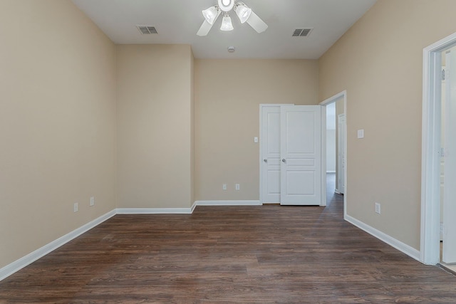 12113 Tacoma Ridge Dr, Fort Worth, TX 76244 - unfurnished bedroom featuring dark wood finished floors, baseboards, and ceiling fan