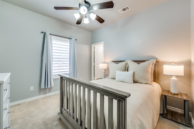 1912 Sunny Side Dr, Little Elm, TX 75068 - bedroom with light carpet, baseboards, and ceiling fan