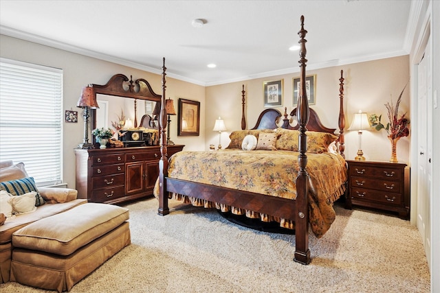 4322 Glenaire Dr, Dallas, TX 75229 - bedroom with light carpet and ornamental molding