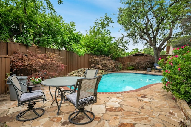 4322 Glenaire Dr, Dallas, TX 75229 - view of swimming pool with a fenced backyard and a patio area