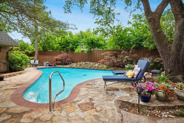 4322 Glenaire Dr, Dallas, TX 75229 - view of pool with a fenced backyard and a patio
