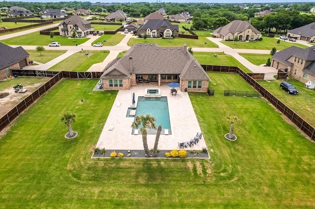 2720 Creek Crossing Ln, Midlothian, TX 76065 - aerial view of residential area with a pool