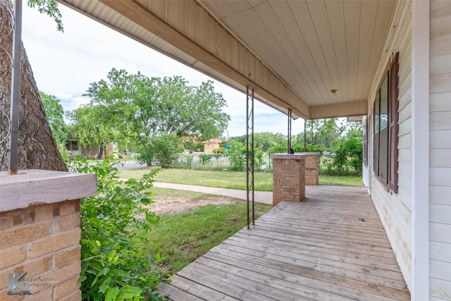 1810 Merchant St, Abilene, TX 79603 - wooden deck with a yard