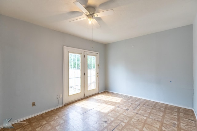1810 Merchant St, Abilene, TX 79603 - spare room with ceiling fan, baseboards, and light floors