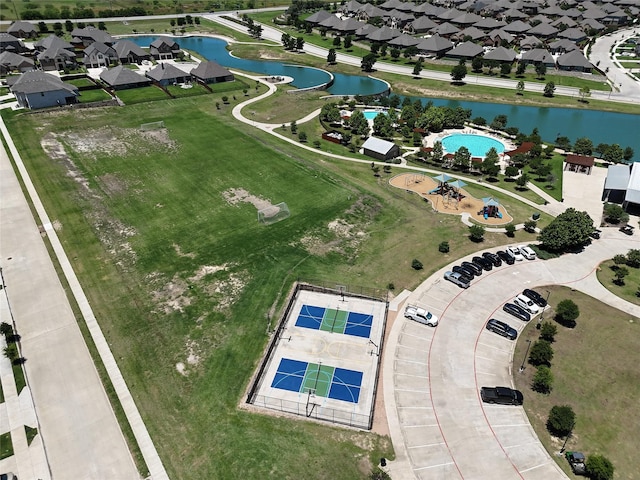 205 Mineral Point Dr, Aledo, TX 76008 - aerial view of property and surrounding area with a nearby body of water and a pool area