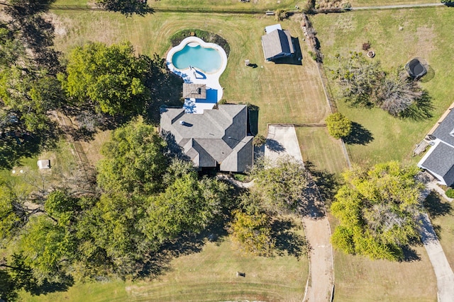 106 Morning Star Trl, Aurora, TX 76078 - bird's eye view of a pool area