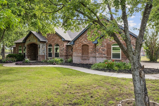 106 Morning Star Trl, Aurora, TX 76078 - view of front of home featuring brick siding and roof with shingles