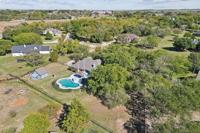 106 Morning Star Trl, Aurora, TX 76078 - aerial view of property and surrounding area with a pool area and nearby suburban area