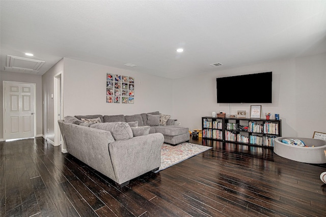 2420 Poplar Spring Rd, Fort Worth, TX 76123 - living area with hardwood / wood-style flooring and recessed lighting