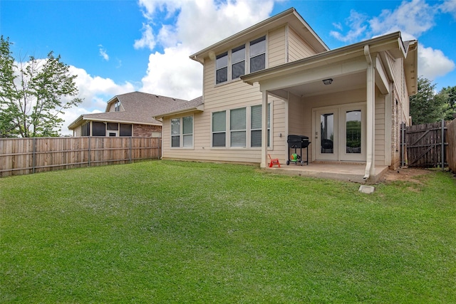 2420 Poplar Spring Rd, Fort Worth, TX 76123 - back of property with a patio and french doors