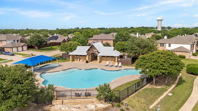 1714 Lone Lynx Way, Wylie, TX 75098 - community pool with a patio and a residential view