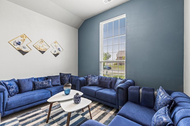 1714 Lone Lynx Way, Wylie, TX 75098 - carpeted living area with lofted ceiling