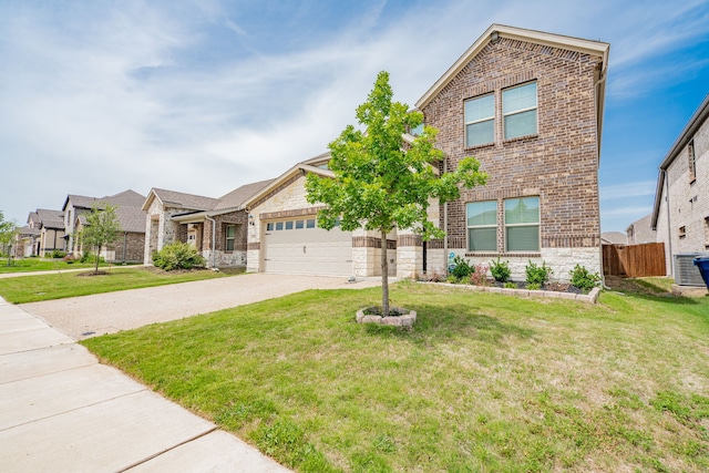 223 Quarry St, Melissa, TX 75454 - view of front of property with brick siding, driveway, a garage, and stone siding
