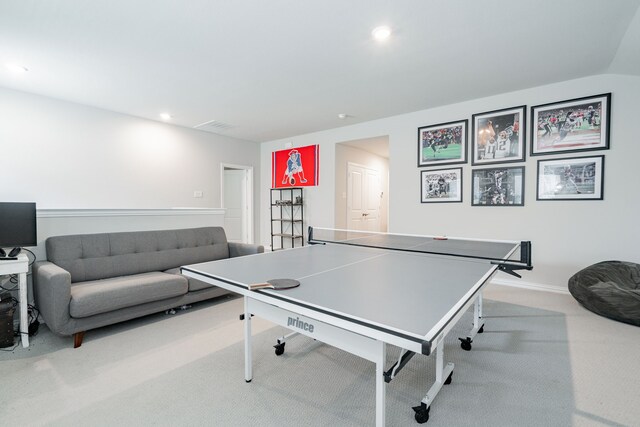 223 Quarry St, Melissa, TX 75454 - recreation room with carpet floors, recessed lighting, and baseboards