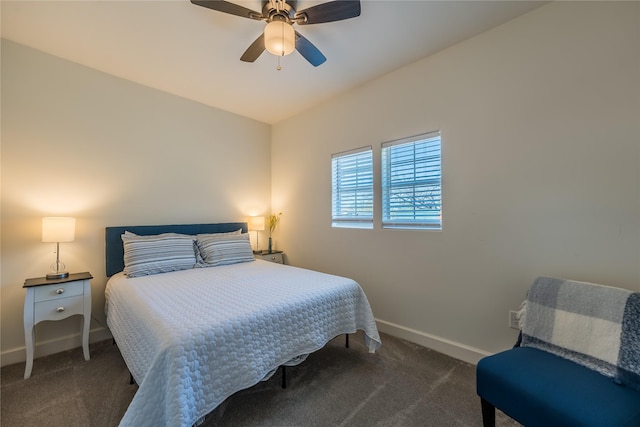 2025 Columbus Ave, Waco, TX 76701 - carpeted bedroom with baseboards and a ceiling fan