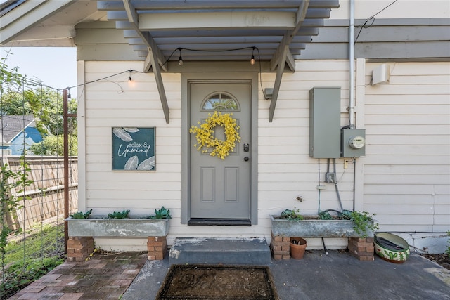 2025 Columbus Ave, Waco, TX 76701 - doorway to property featuring fence