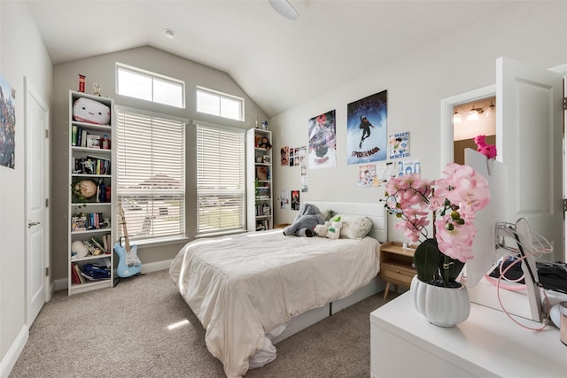 6005 Loving Ct, Midlothian, TX 76065 - carpeted bedroom featuring vaulted ceiling and baseboards