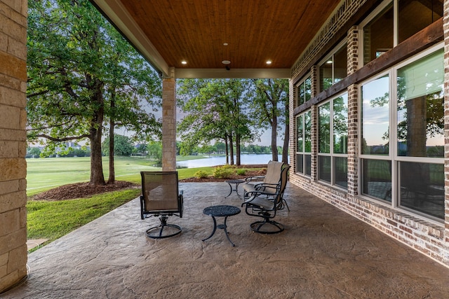 1100 Triple Crown Ct, Bartonville, TX 76226 - view of patio with a water view