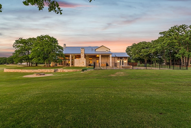 1100 Triple Crown Ct, Bartonville, TX 76226 - view of front facade featuring metal roof, a standing seam roof, and brick siding