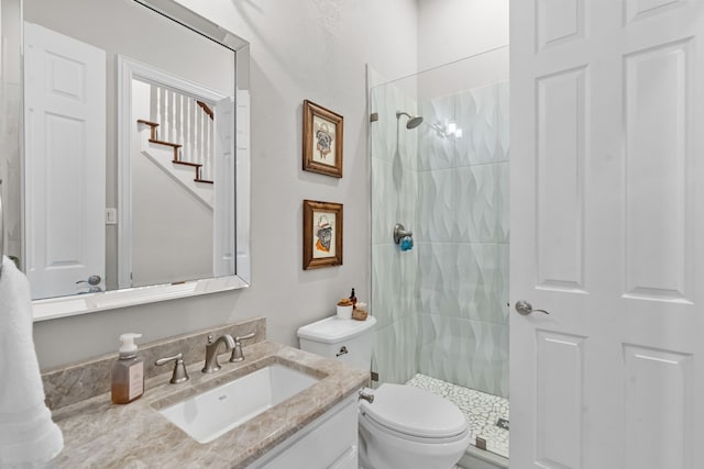 1809 Summit Ct, Keller, TX 76262 - full bath with toilet, a tile shower, and vanity