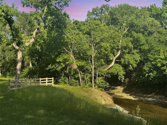 2638 Custer Pkwy Unit B, Richardson, TX 75080 - yard at dusk with fence and a view of trees