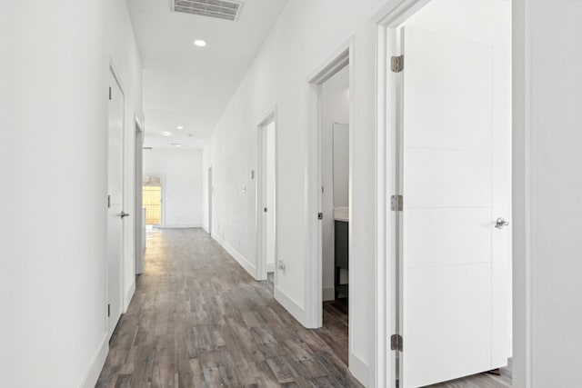 3613 Durango Trl, Granbury, TX 76048 - hallway featuring wood finished floors, baseboards, and recessed lighting