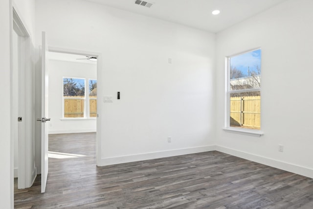 3613 Durango Trl, Granbury, TX 76048 - empty room with wood finished floors, baseboards, and recessed lighting
