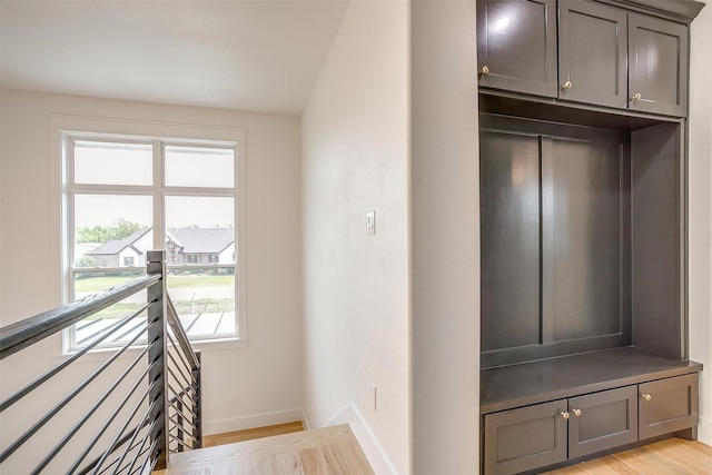 138 Buddy Ct, Millsap, TX 76066 - stairway with wood finished floors and baseboards