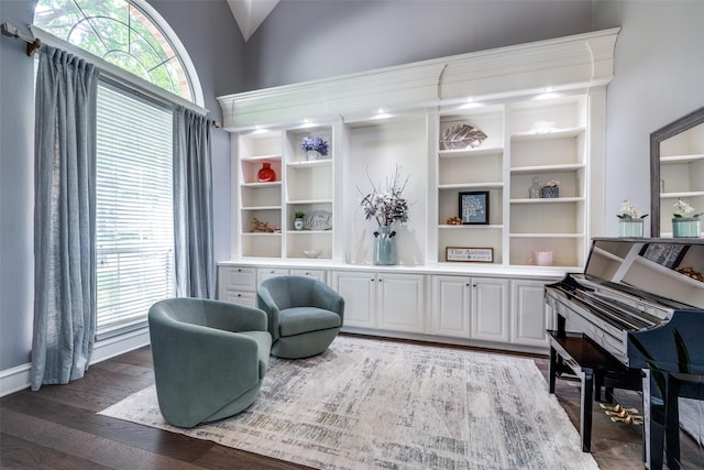 5060 Loma Alta Dr, Frisco, TX 75034 - sitting room featuring wood finished floors and vaulted ceiling