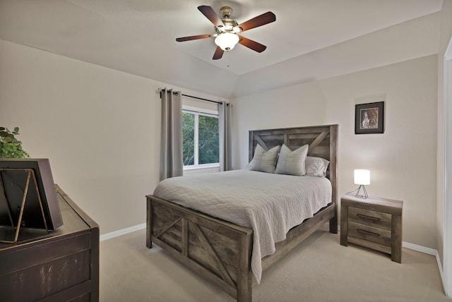 1123 Shadetree Ln, Allen, TX 75013 - bedroom with baseboards, light colored carpet, and a ceiling fan