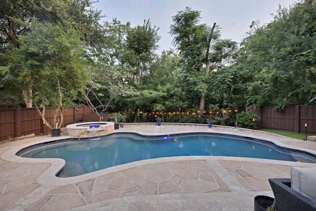1123 Shadetree Ln, Allen, TX 75013 - view of pool with a fenced backyard, a patio, and a pool with connected hot tub