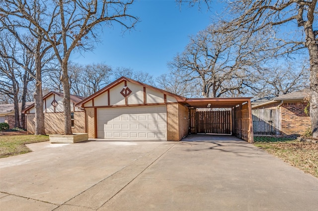 7013 Post Oak Dr, North Richland Hills, TX 76182 - view of front of home featuring brick siding, driveway, a carport, and a garage