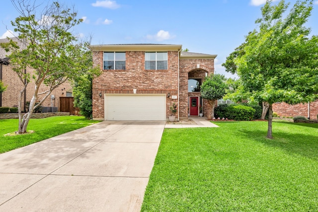 521 Austin Oaks Dr, Grapevine, TX 76051 - traditional-style house with a garage, concrete driveway, and brick siding