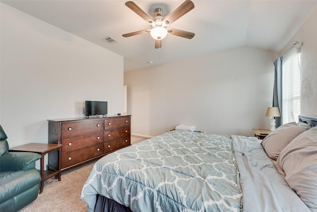 6128 Blacksmith Ave, Fort Worth, TX 76179 - bedroom featuring light carpet, a ceiling fan, and lofted ceiling