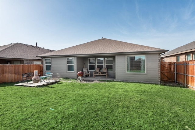 6128 Blacksmith Ave, Fort Worth, TX 76179 - rear view of property with a patio area and roof with shingles