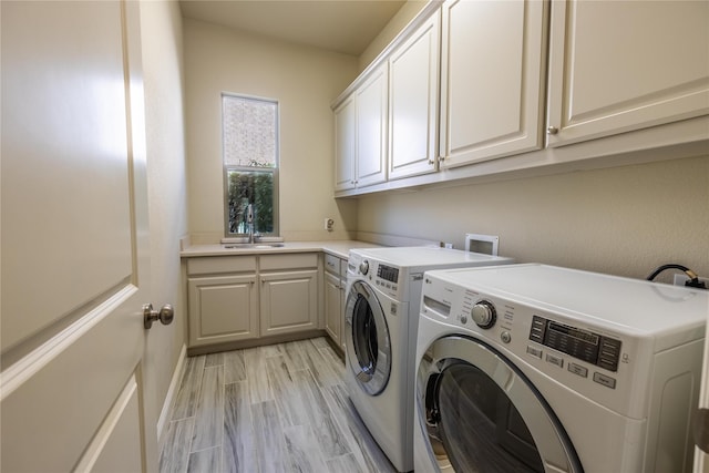 4207 Pearl Crescent Ln, Arlington, TX 76005 - washroom featuring cabinet space and washer and clothes dryer
