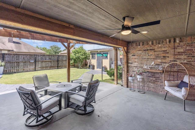301 Shepherd Ln, Royse City, TX 75189 - view of patio with ceiling fan