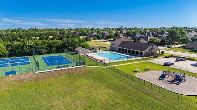 301 Shepherd Ln, Royse City, TX 75189 - aerial view of residential area with a pool area