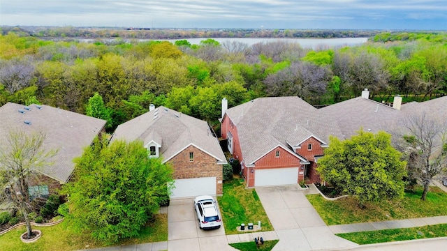 1716 Lake Way Dr, Little Elm, TX 75068 - aerial view of property and surrounding area with a nearby body of water