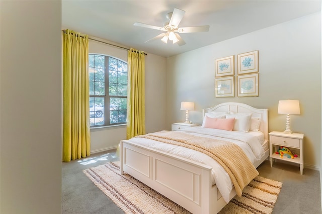 1716 Lake Way Dr, Little Elm, TX 75068 - bedroom featuring carpet, baseboards, and a ceiling fan