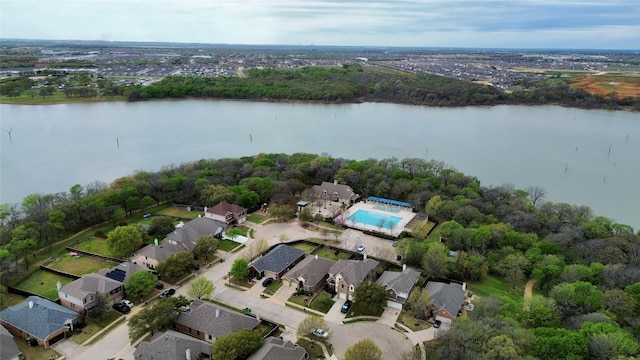 1716 Lake Way Dr, Little Elm, TX 75068 - aerial view of property and surrounding area with a large body of water and nearby suburban area