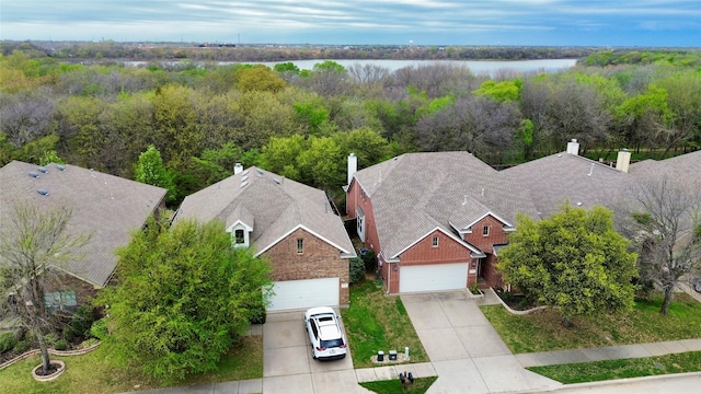 1716 Lake Way Dr, Little Elm, TX 75068 - view from above of property with a nearby body of water