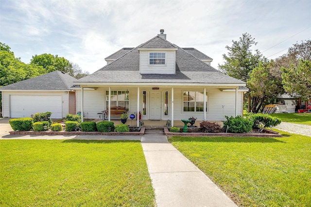 1409 Robyn Rd, Azle, TX 76020 - view of front of property featuring covered porch, a front lawn, roof with shingles, and concrete driveway