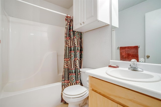 1409 Robyn Rd, Azle, TX 76020 - bathroom with toilet, shower / tub combo, and vanity