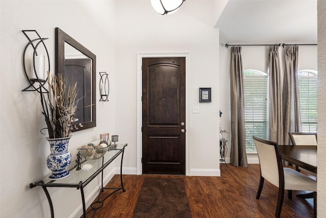 6126 Holly Crest Ln, Sachse, TX 75048 - foyer entrance featuring wood finished floors and baseboards