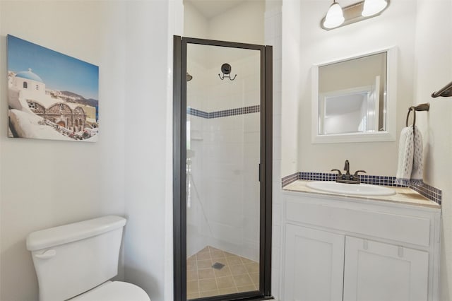 111 Blue Stem Ln, Aledo, TX 76008 - full bathroom featuring a stall shower, toilet, and vanity