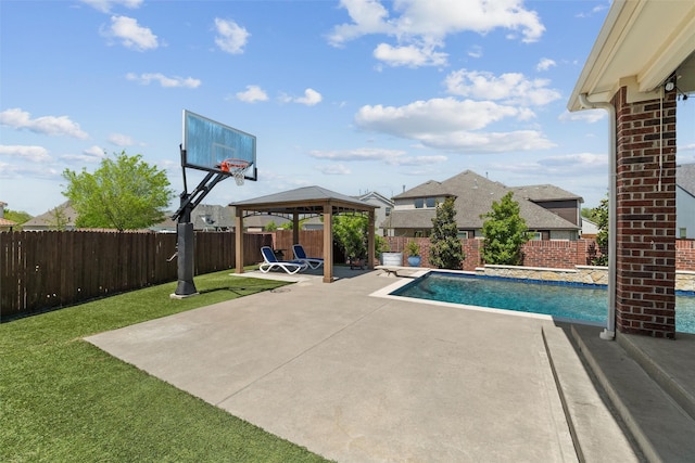 111 Blue Stem Ln, Aledo, TX 76008 - view of swimming pool featuring a gazebo and a patio