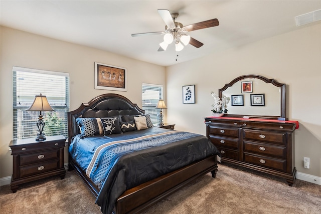 619 Comal Dr, Crandall, TX 75114 - carpeted bedroom with baseboards and a ceiling fan