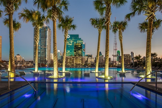3130 N Harwood St Unit 903, Dallas, TX 75201 - view of pool featuring a view of skyline