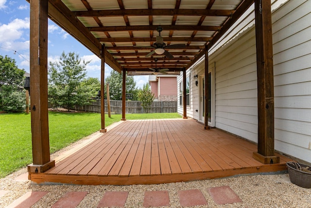 9305 Manassas Rdg, Mckinney, TX 75071 - deck featuring a ceiling fan